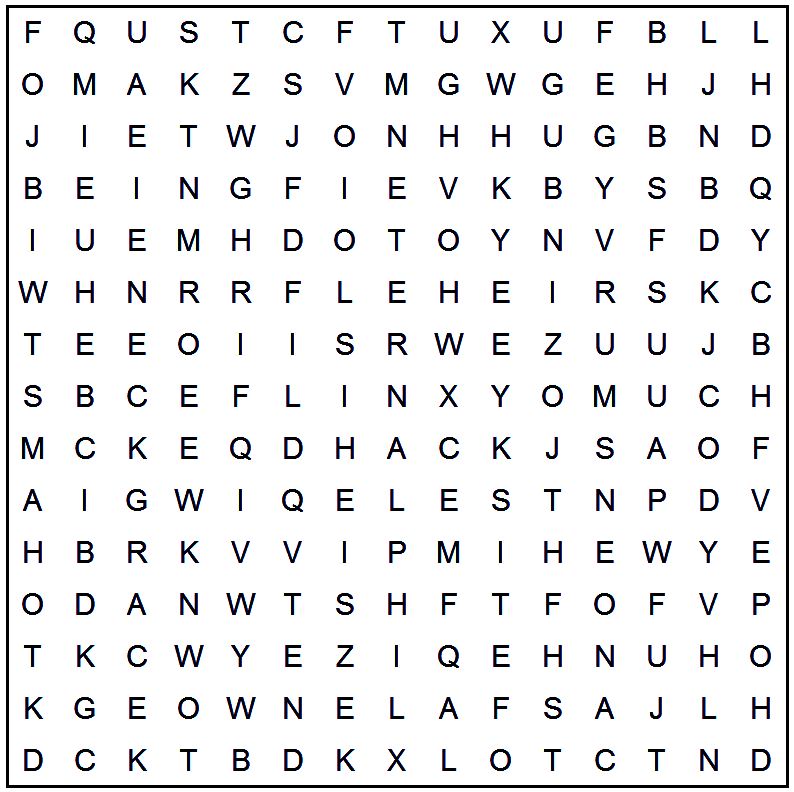 Wordsearch on Grace